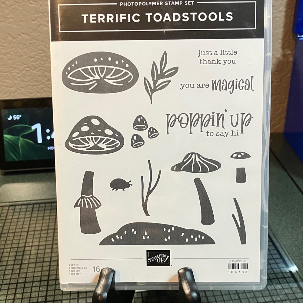 Stampin up Terrific Toadstools, toadstool punch and matching DSP